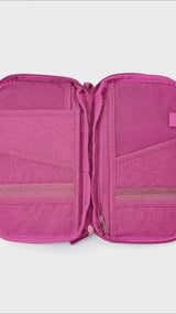 Wallet Accessory Organiser Pouch (Pack of 1) Solid Nylon- Pink