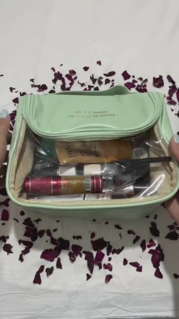 Makeup Accessories Storage Pouch- Green
