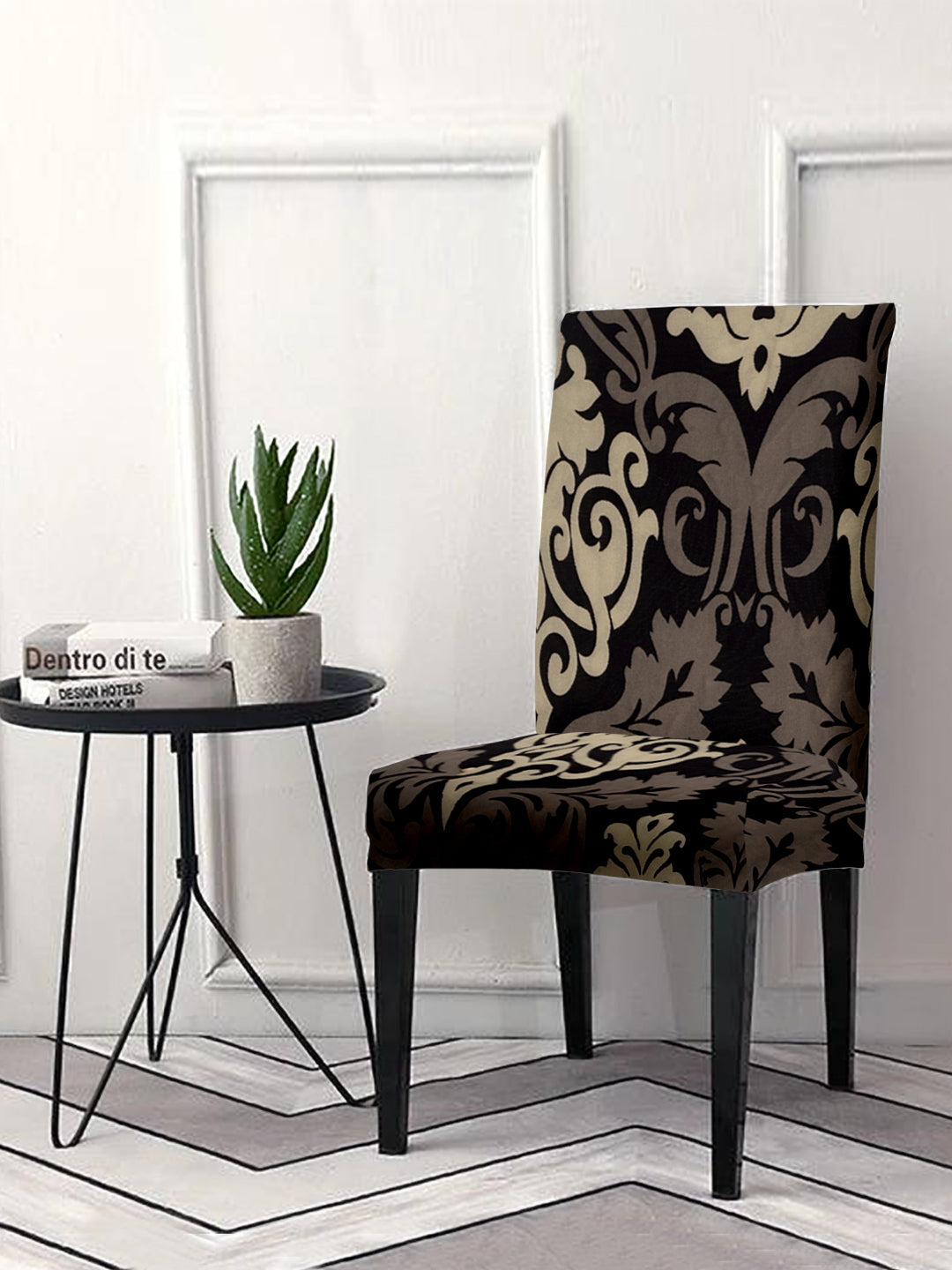 Stretchable Non Slip Printed Dining Chair Cover